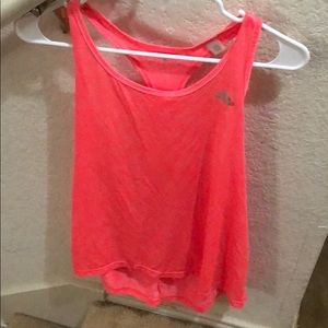 Large orange/pink adidas tank top